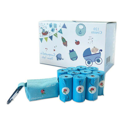 좋은 가격 옥수수amid Flat Top Compostable Nappy Sacks 소매 상자 포장 온라인으로