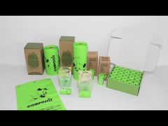 맞춤형 평면 상단 콤포스타블 애완 동물 쓰레기 가방 소매 상자 포장